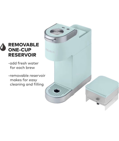 Keurig K-Mini Plus Single Serve K-Cup Pod Coffee Maker, with 6 to 12 oz Brew Size, Stores Up to 9 K-Cup Pods, Travel Mug Friendly (Misty Green) (New in Box)