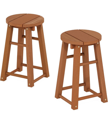 Furinno TIOMAN Outdoor Barstool, Set of 2, 18 Inch Bar Stool in Teak Oil, for Patio, Garden, Porch (Natural) (New in Box)