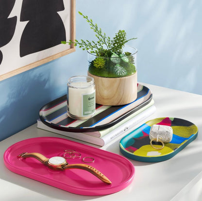 3pk Melamine trays black/pink Room Essentials