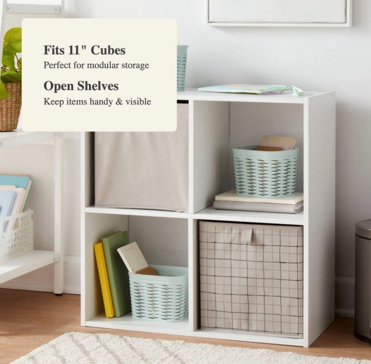 11 Inch 4 Cube Organizer (White) (New in Box)