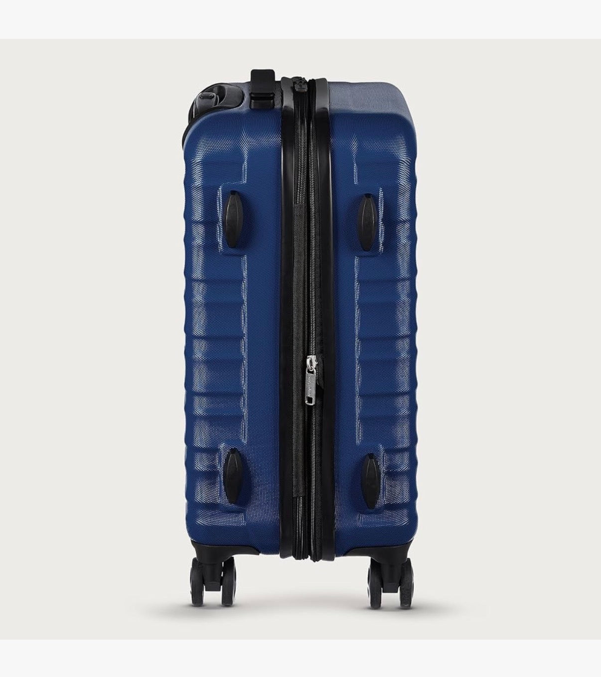 Amazon Basics 30 Inch Hardside Large Checked Luggage with Multi-Directional Wheel, Expandable for Up to 15% More Space, Scratch-Resistant Hardshell (Navy Blue) (New in Box)