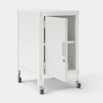 Metal Rolling Locker Storage Cabinet with Lock (Chalk White) (New in Box; Assembly Required)
