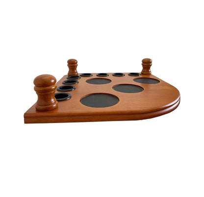 Floor pool Cue Rack Hold 8 Cue Sticks & Billard Accessories Corner Stand Pool Cue Holder Made of 100 Percent Solid Hardwood Provided Ball Rack Hook Cue Rack Only (Classic Oak) (New in Box; Needs to be Assembled)