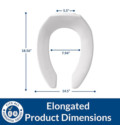 Bemis 1955CT Commercial Open Front Plastic Toilet Seat