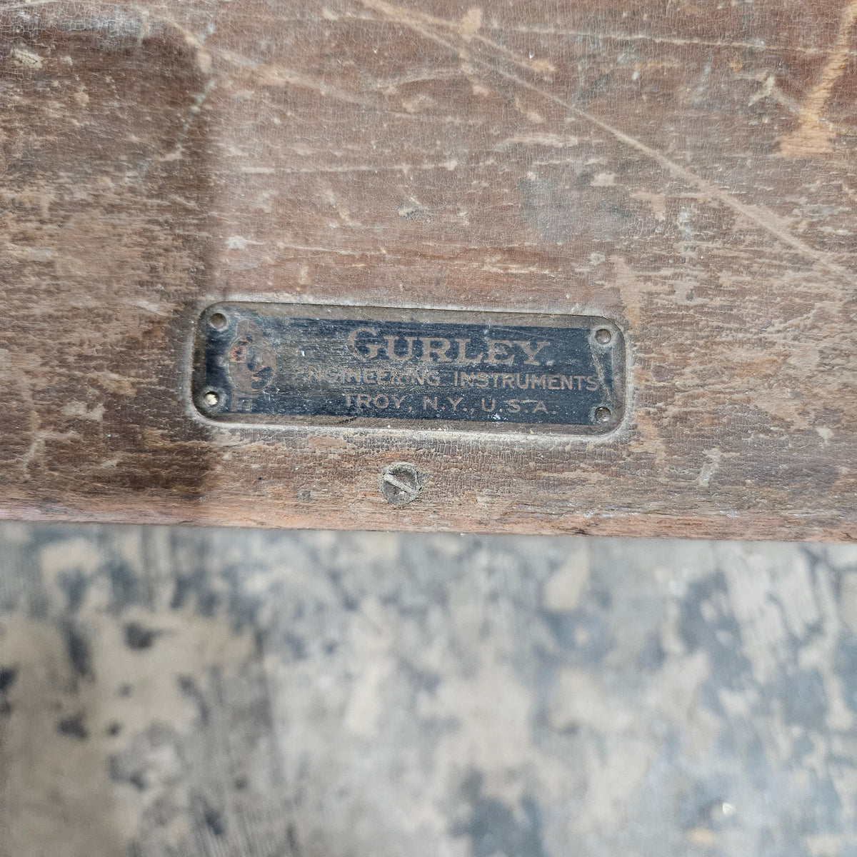 W & L.E Gurley Vintage Survey Transit and Tripod Display Troy NY