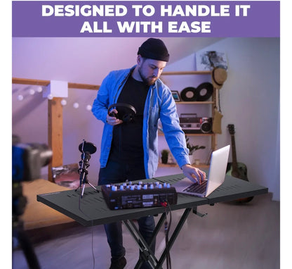 Expandable DJ Table Portable Audio Mixer Stand (New in Box)