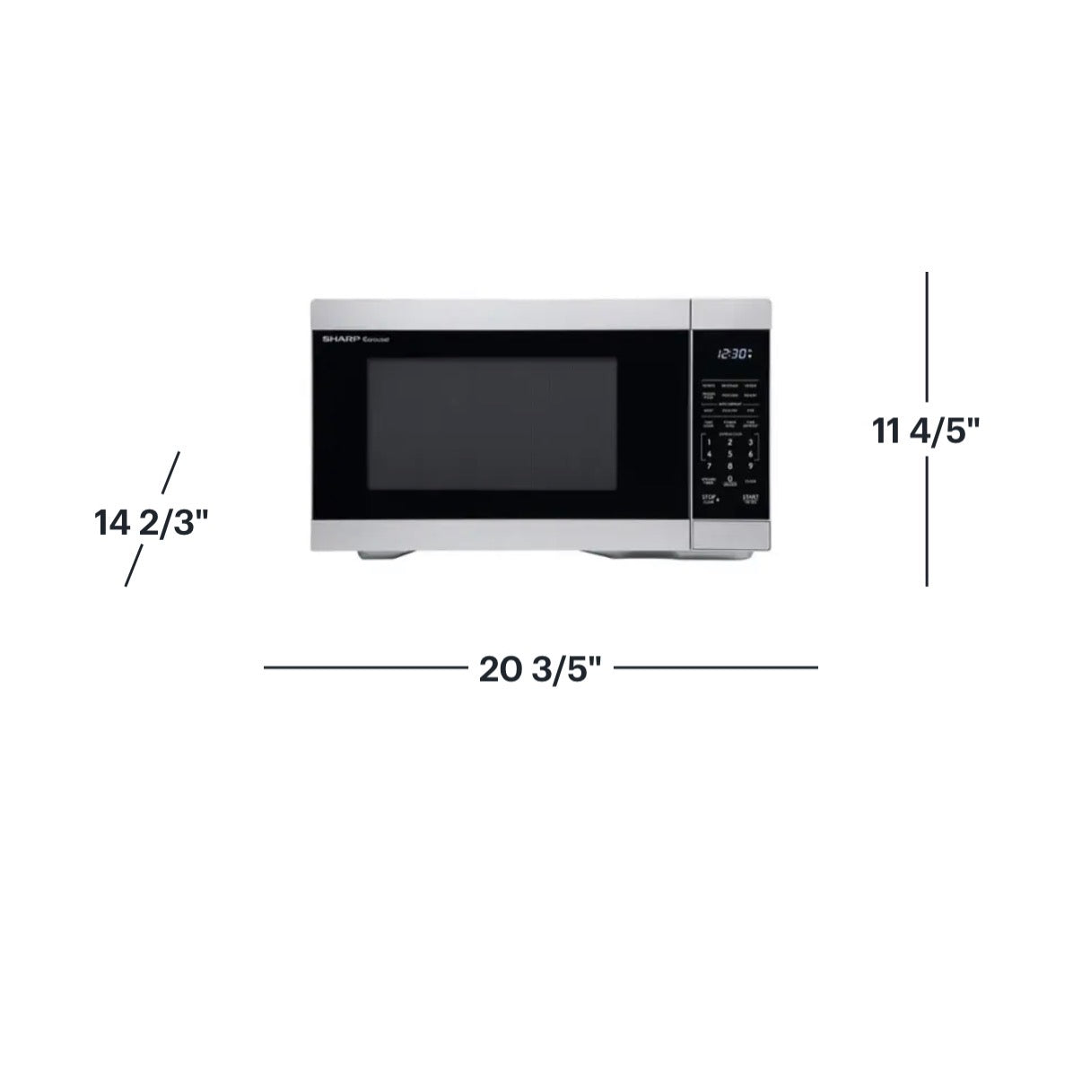 Sharp 1.1 CuFt. Countertop Microwave with Sensor Cooking (Stainless Steel) (New in Box)