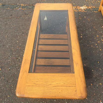 Mersman MCM Coffee Table with Smoked Glass Top