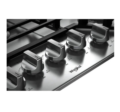 Whirlpool- 36 inch 5 Burner Stainless Steel Gas Cooktop (griddle included)