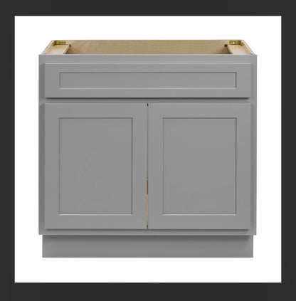 30 Inch X 21 Inch X 32.5 Inch Two Door Vanity Cabinet Without Sink (Gray)(New in Box)