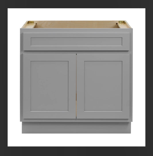 30 Inch X 21 Inch X 32.5 Inch Two Door Vanity Cabinet Without Sink (Gray)(New in Box)