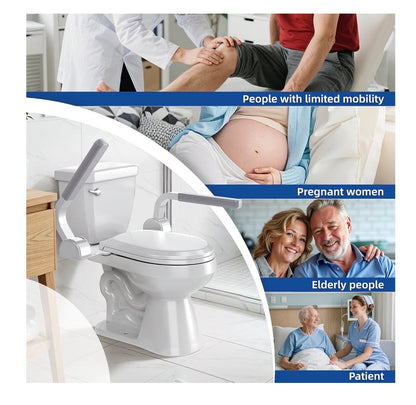 Zeagus Adjustable Toilet Safety Rails 500 lb Toilet Safety Frame Grab Bar 60 Degrees Adjustable & Space Saving Toilet Assist Arms for Seniors, Disabled, Elderly, Mobility-Impaired (New in Box)