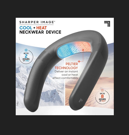 Sharper Image Cordless Cool and Heat Neckwear Device (Black) (New in Box)