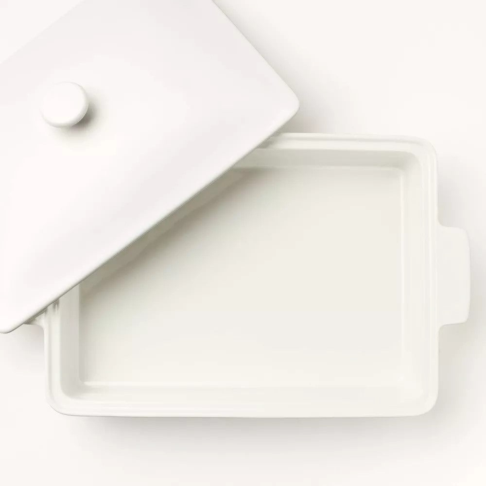 4qt Stoneware Rectangle Baking Dish with Lid - Figmint™