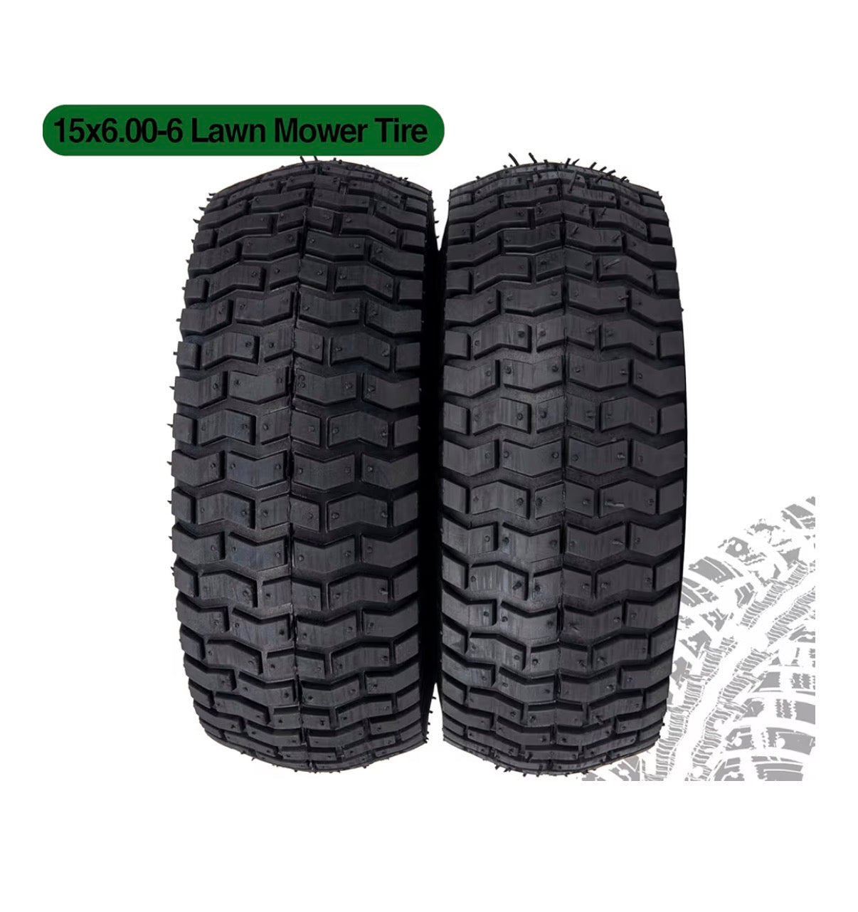 15 X 6.00-6 Lawn Mower Tire and Wheel Front Tire Compatible with John Deere Craftsman Husqvarna Riding Mowers Lawn Tractors (New in Box)