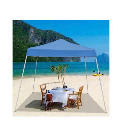10 Ft. X 10 Ft. Instant Pop Up Tent with Ropes and Stakes (Blue) (New in Box)