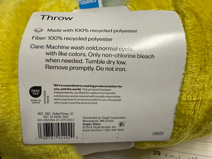 Room Essentials - Throw - yellow- 50 inch X 60 inch