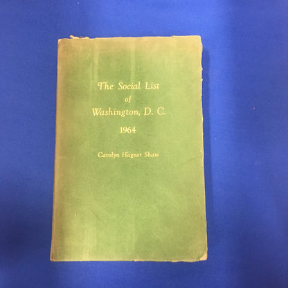 The Social List of Washington, D.C. 1964