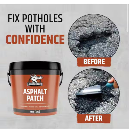 Asphalt Patch 44 lbs Pail Ready to Use Pothole Repair for Driveways, Parking Lots, Paths & Roads-All-Weather Application (New)