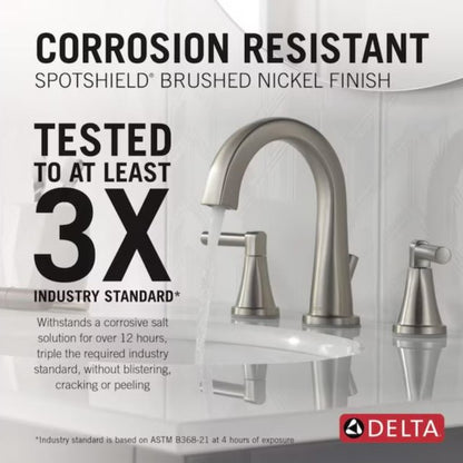 Delta Becker Two Handle Widespread Bathroom Faucet