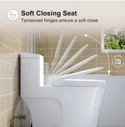 Horow White Elongated Chair Height 10 inch rough-in WaterSense 1.6 GPF