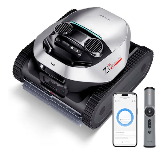 DREAME Z1 Pro Cordless Robotic Pool Cleaner, LiFi & APP Control, 8000 GPH Suction, Wall & Waterline Cleaning, up to 180+ Minutes, Auto-Retrieval, Automatic Pool Vacuum for Above & In-Ground Pools