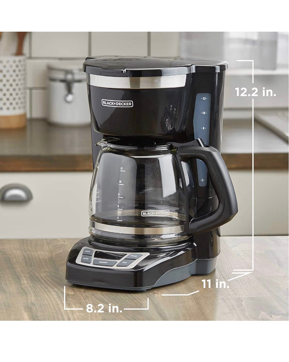 Black & Decker 12 Cup Drip Coffee Maker with Vortex Brewing for Rich Coffee Extraction, Programmable Timer, Sneak-A-Cup and Auto Shutoff (Black) (New in Box)