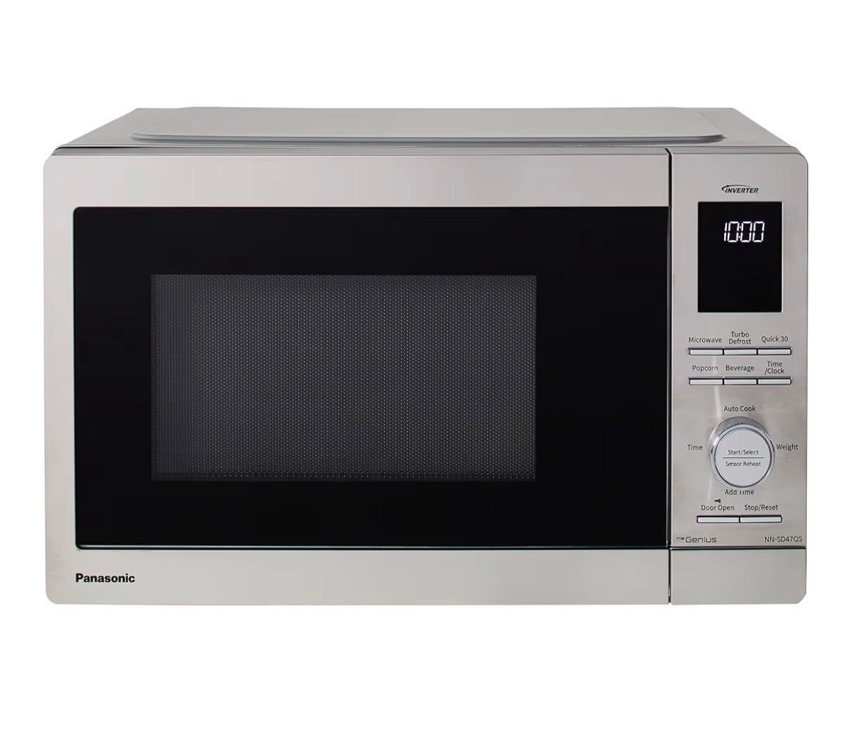 Panasonic Countertop Microwave Ovens, 0.9 Cu. Ft. 1000W, 15 Auto Cooking Presets, Inverter Technology for Even Cooking, with Genius Senor Technology and Turbo Defrost (Silver) (New in Box)