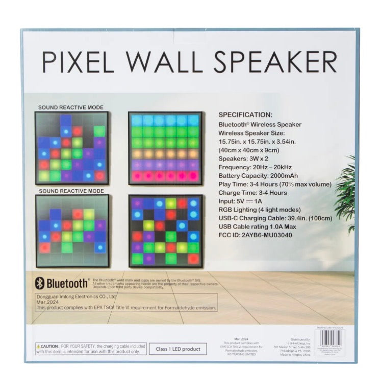 Pixel Wall Speaker w/bluetooth