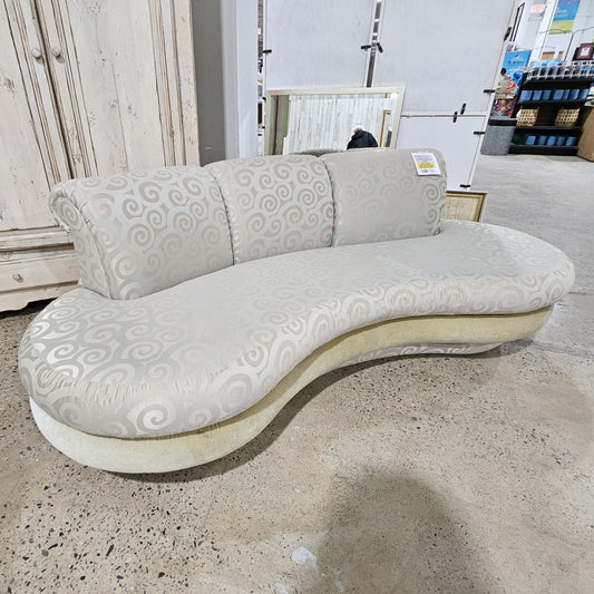 Kidney Shaped Curved Sofa Mid-Century Modern