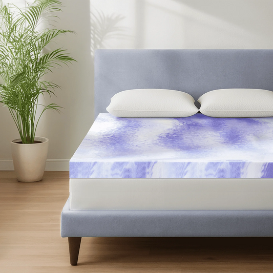 Elemuse Twin XL 3" Purple Foam Mattress Topper