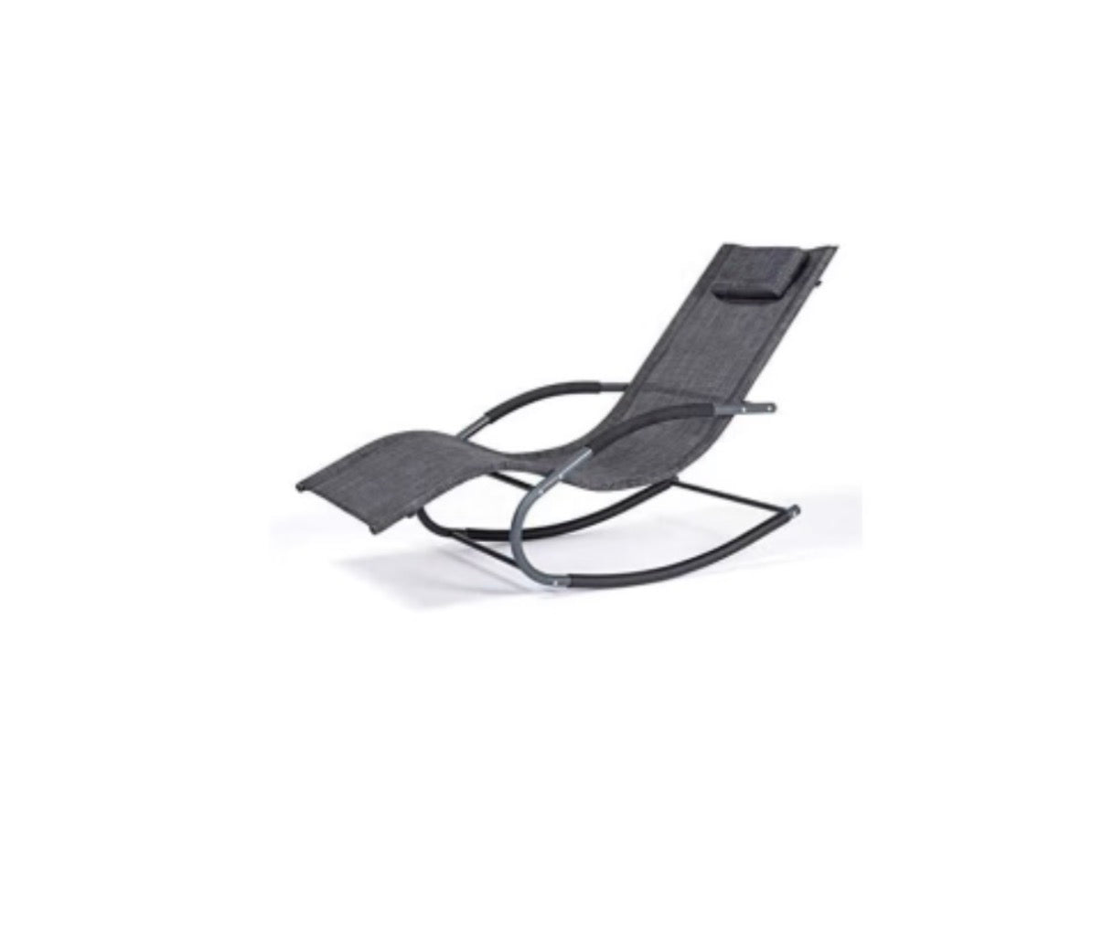 Garvee Adjustable Patio Chaise Lounge Chair with Removable Pillow, Folding outdoor Pool Lounger with Armrests , Weather-Resistant Mesh Fabric for Patio, Lawn & Poolside (Gray) (New in Box)
