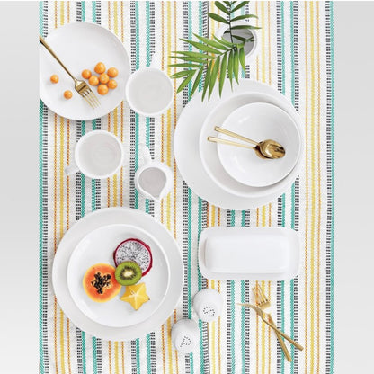 Threshold 16 piece Porcelain Coupe Dinnerware Set - White