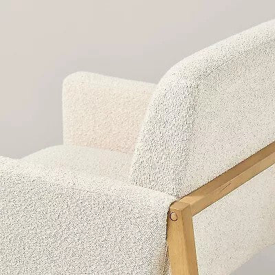 Boucle Upholstered Accent Arm Chair - Cream - Hearth & Hand with Magnolia