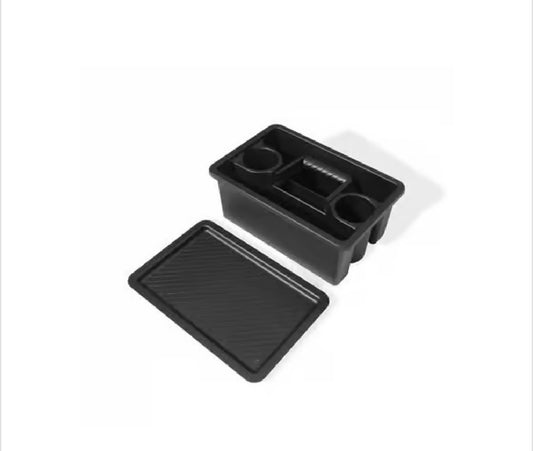 Webber Works Caddy with Tray Lid Black Accessory Organizer