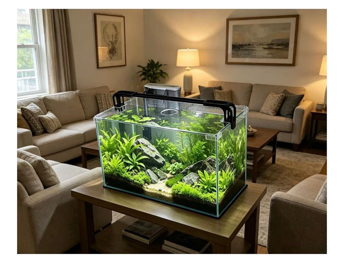 Vimvins 10 Gallon Glass Fish Tank, Easy  to Maintain Small Aquarium for Betta/Shrimp and Aquatic Planting (New in Box)
