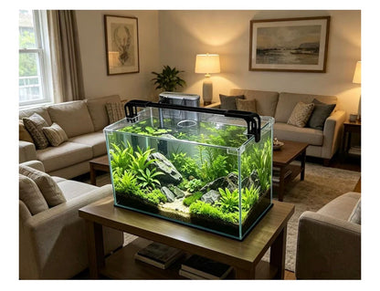 Vimvins 10 Gallon Glass Fish Tank, Easy  to Maintain Small Aquarium for Betta/Shrimp and Aquatic Planting (New in Box)
