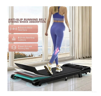 Walking Pad Treadmill for Home, 3.0HP Under Desk Treadmill with 6 Percent Incline, Mini Portable Walking, Running Machine Slim Compact Motorized Electric Treadmill with 300lbs Capacity (Black) (New in Box)