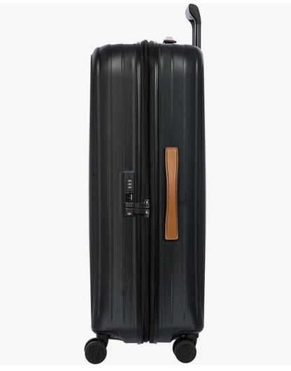 Bric's Taormia Ultra-Light Checked Luggage - Expandable Hard Shell Suitcase with TSA Lock, Anti-Tamper Zippers & 360 Spinner Mobility Wheels 30 Inch (Black) (New in Box)