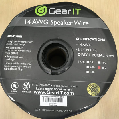 Gear IT 14 AWG Speaker Wire 250'