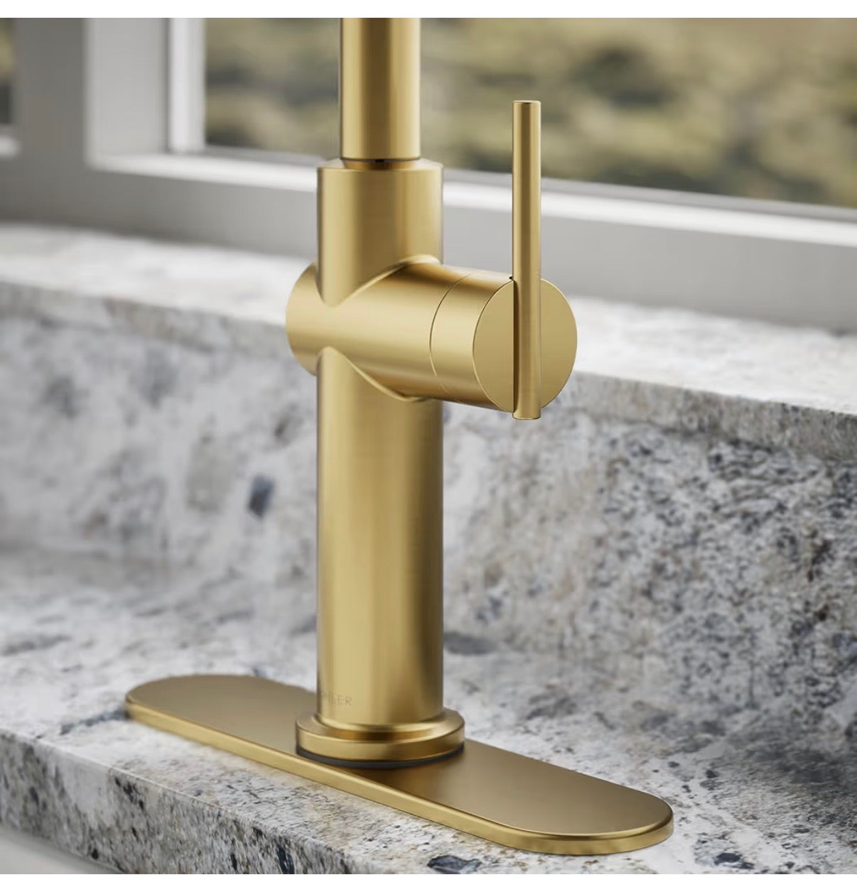 Kohler Crue Pull Down Kitchen Faucet, Pull Down Sprayer (Vibrant Brushed Modern Brass) (New in Box)