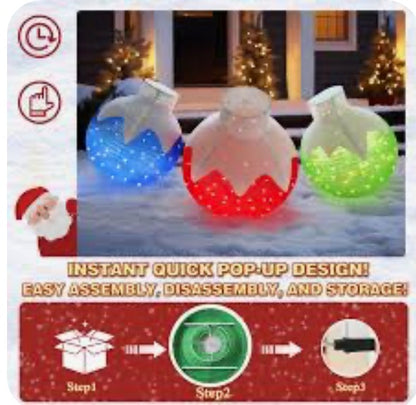 Veikous Outdoor Christmas Ornaments