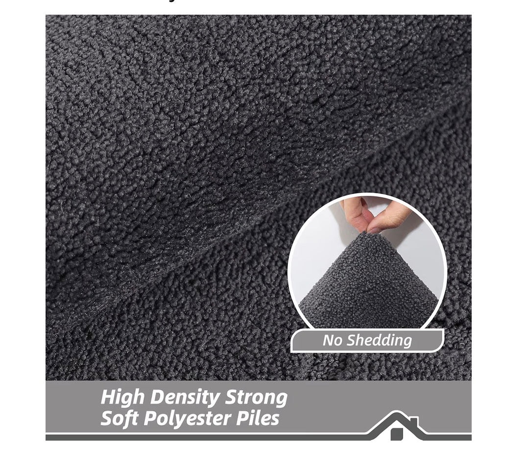 BEQHAUSE Door Mat 36 Inch X 60 Inch, Non-Slip Door Mat Indoor Washable (Dark Gray) (New in Package)