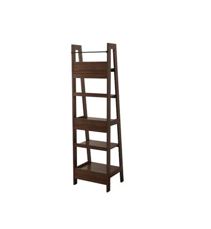 Composite Ladder Bookcase 20.5 Inch Width X 72 Inch Height X 18 Inch Depth (Dark Walnut) (New in Box)