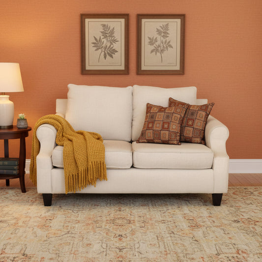 Washington White Loveseat