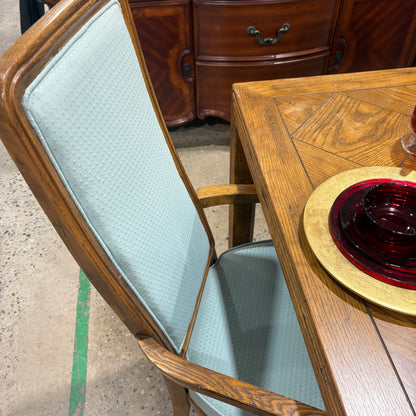 Wood Dining Set w/ 6 Chairs