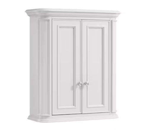 (New) White Soft Close Bathroom Wall Cabinet