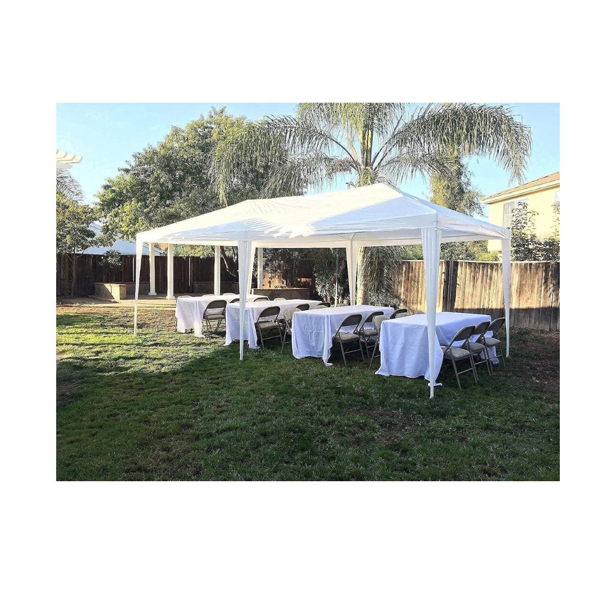 Quictent 10ft. X 20ft. Party Tent Gazebo Wedding Canopy tent for Parties BBQ Shelter Pavilion with Removable Church Sidewalls & Elegant Church (White) (New in Box)