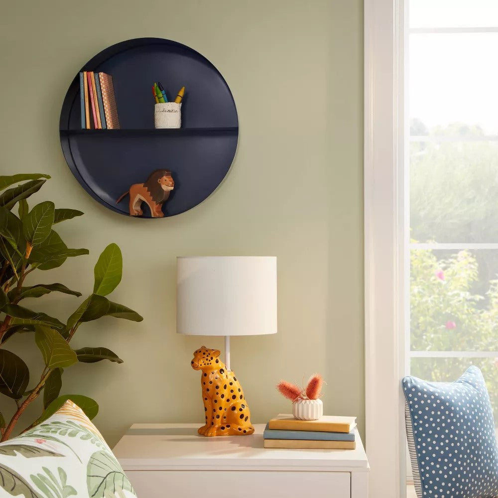 Metal Round Kids' Shelf Navy - Pillowfort™