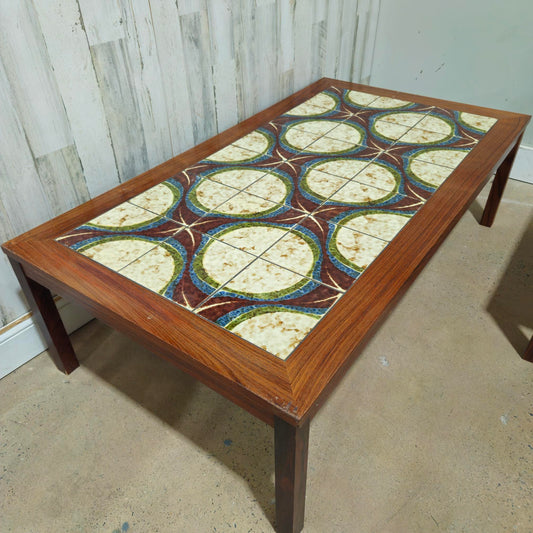 Danish Modern Tile Top Coffee Table